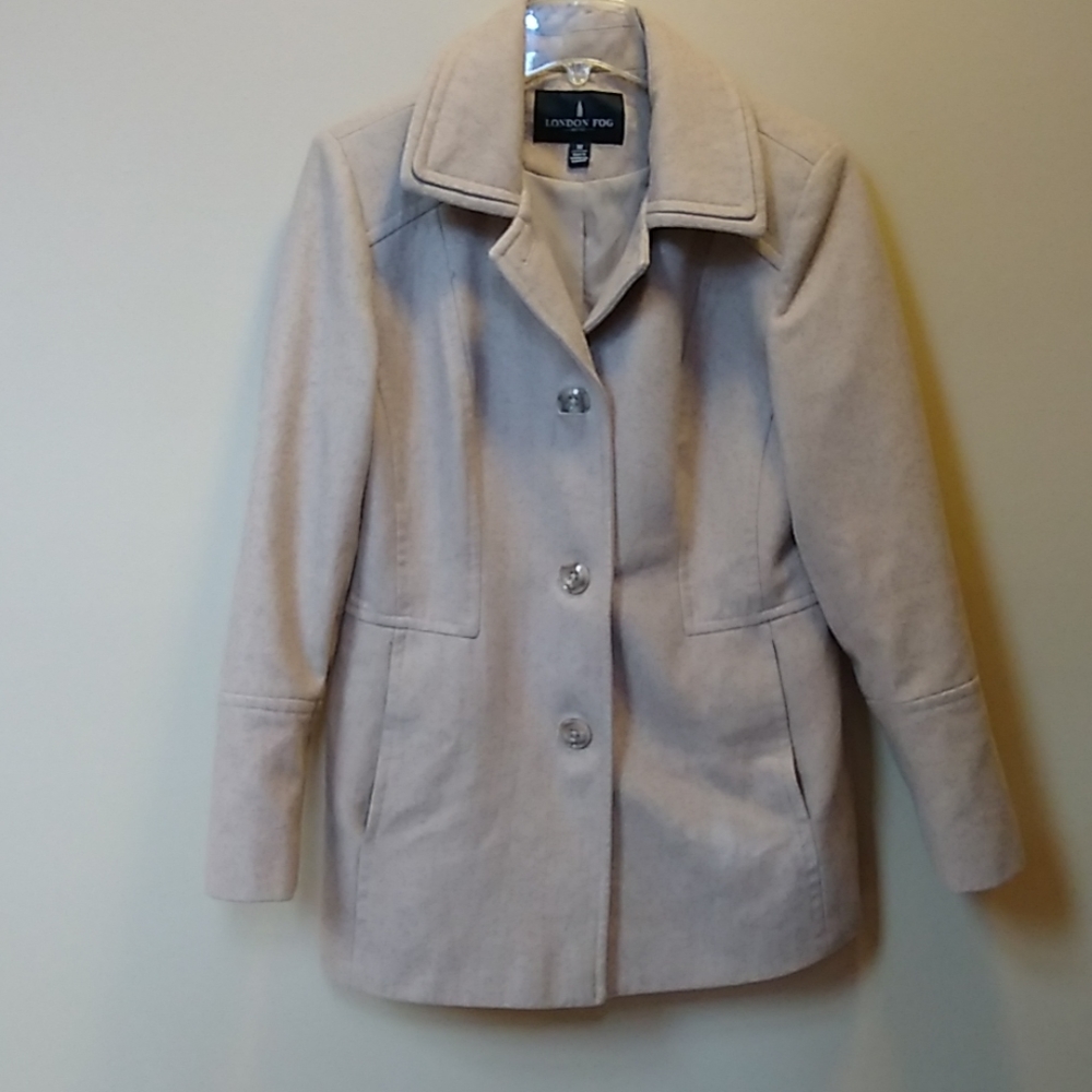 Tan pea coat London Fog